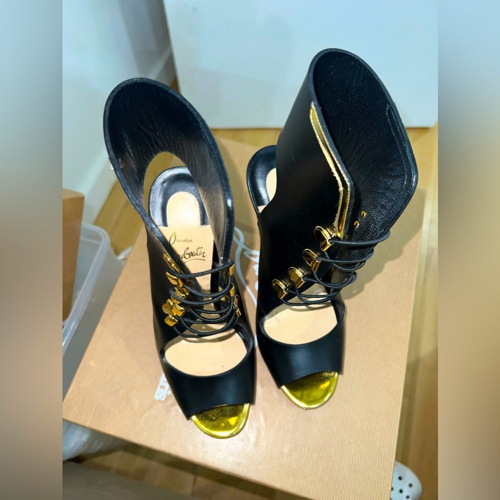 Louboutin HEELS TROUBIDA 120 SHINY CALF/SPECCHIO